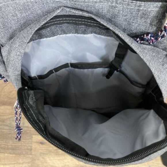 JanSport Cool Student Grey Letterman Poly One Size Backpack - Picture 9 of 12